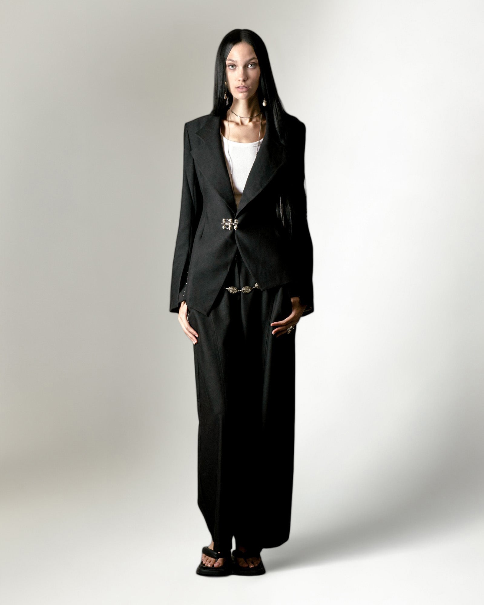 LA LUNETTE WINDOW' SOLID ASYMMETRIC BLAZER