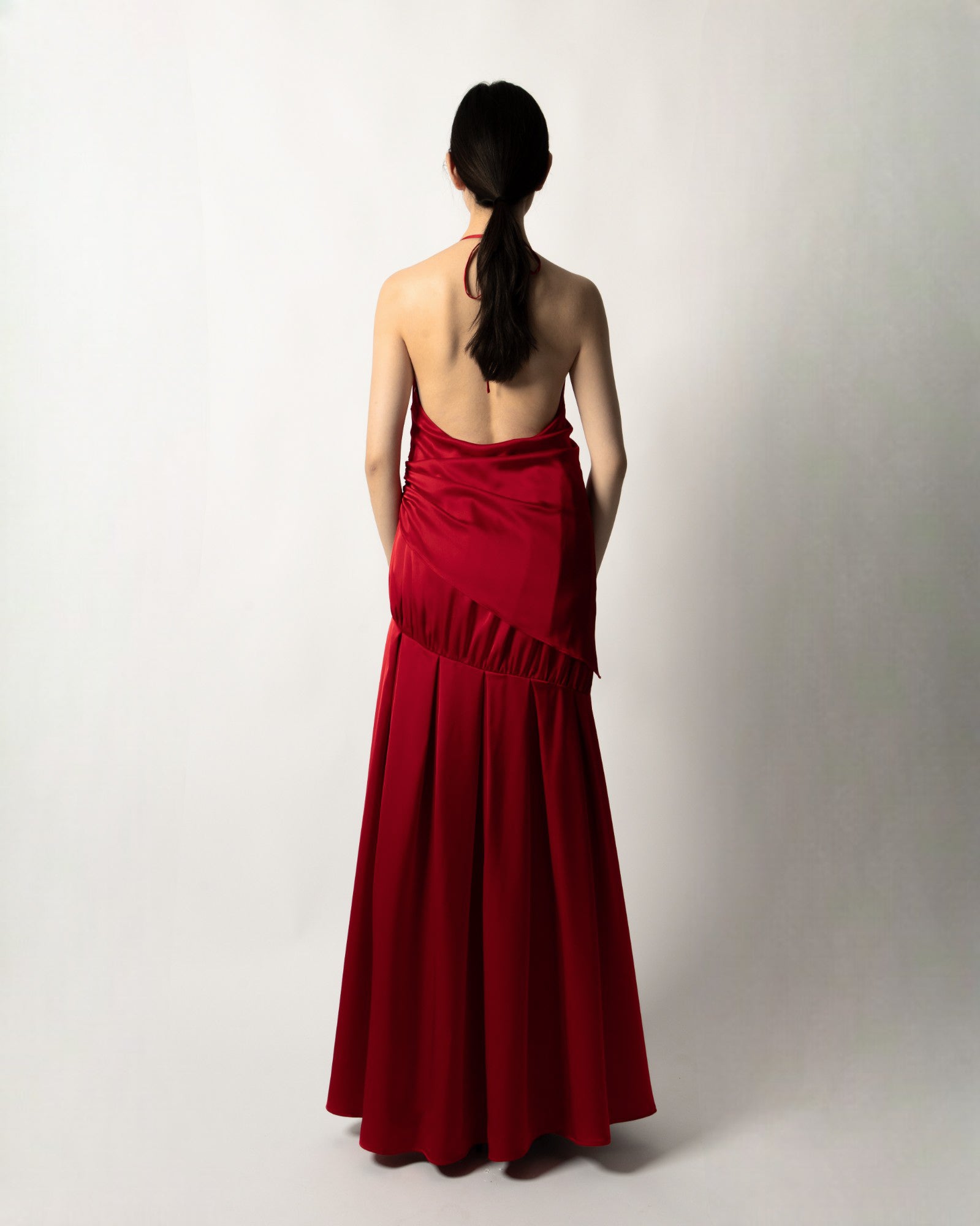 PLEATED MAXI CAMISOLE GOWN